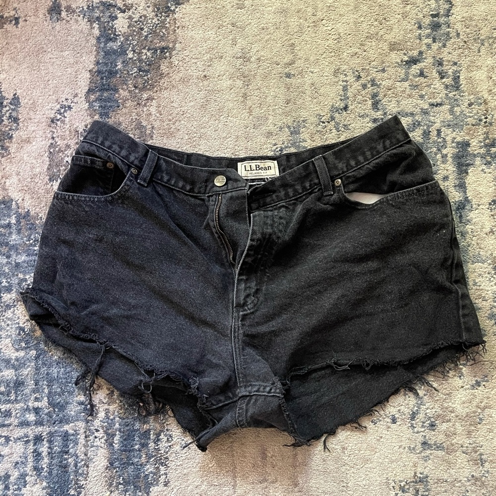 LL bean cut off jean shorts